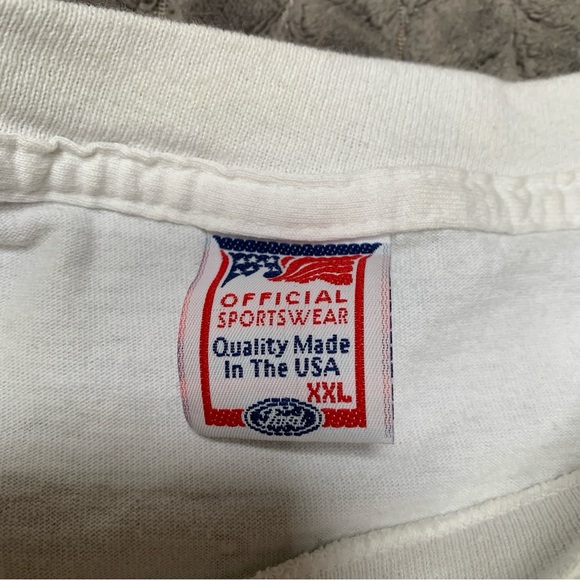 Vintage Ford Official Sportswear Ernie Irvan T Shirt Mens XXL White AOP Racing - Picture 9 of 11